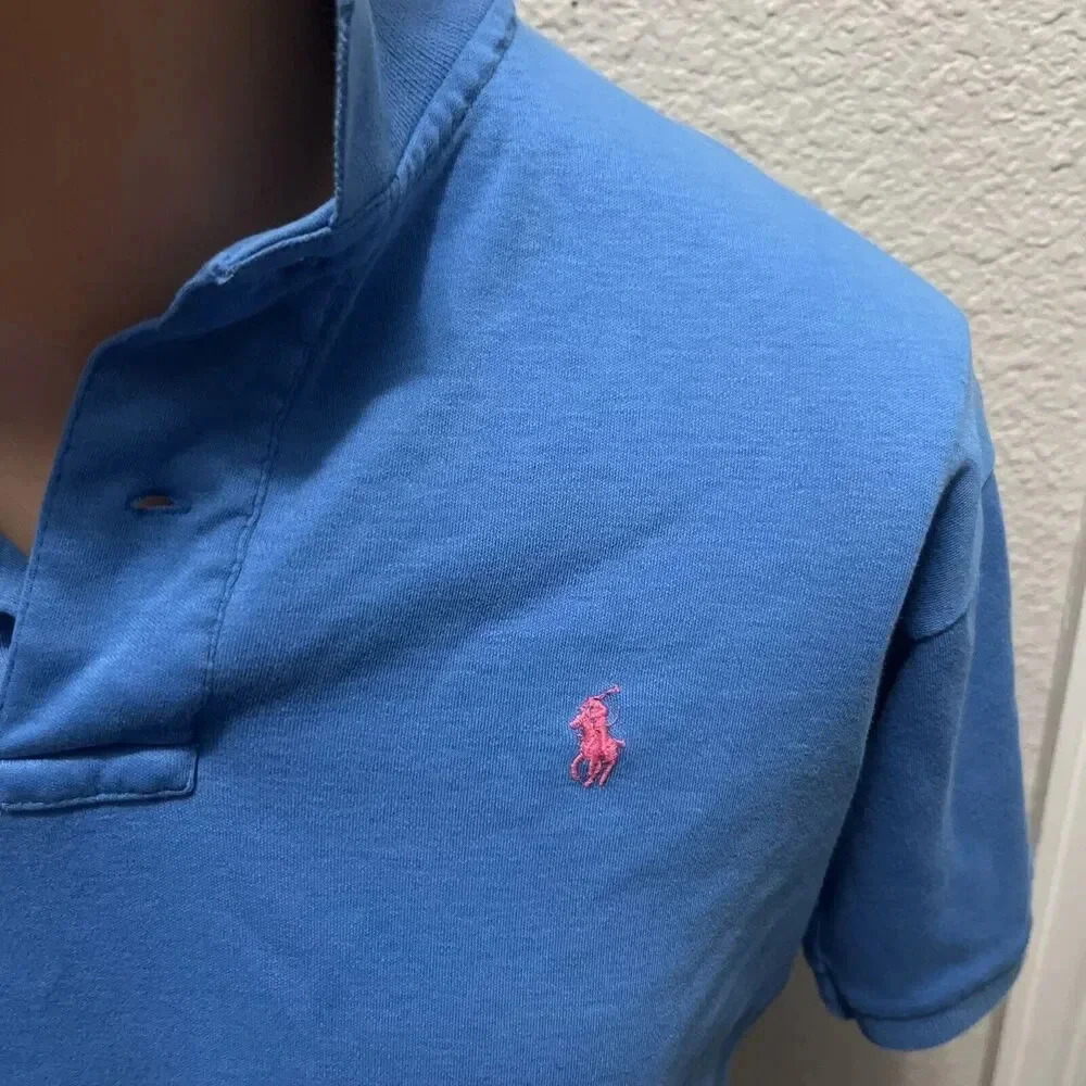 Polo Ralph Lauren Blue Men’s Polo Shirt Size Large Preppy Pony - Picture 2 of 4